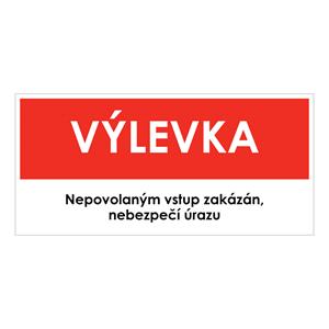 VÝLEVKA, červená, plast 2 mm 190x90 mm