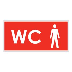 WC MUŽI, plast 1 mm 190x90 mm